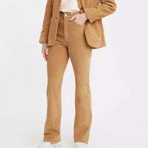 Levi's Tan Ribcage Corduroy Boot Cut Pants